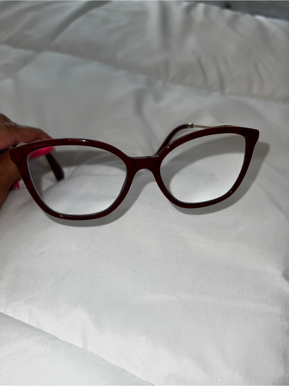 Prada Burgundy Cat-Eye Glasses - Picture 3 of 7